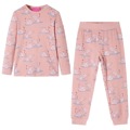 Pijama Manga Comprida P/ Criança C/ Estampa de Cisne Rosa-claro 128