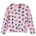 Sweatshirt para Criança Estampa de Corações Rosa 92