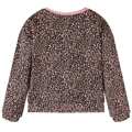 Sweatshirt de Criança com Estampa de Leopardo Rosa-médio 92