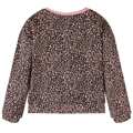 Sweatshirt de Criança com Estampa de Leopardo Rosa-médio 116