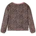Sweatshirt de Criança com Estampa de Leopardo Rosa-médio 128