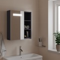 Armário Espelhado Casa de Banho C/ Leds 45x13x52 cm Cinzento