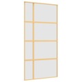 Porta Deslizante 102,5x205 cm Vidro Esg Fosco/alumínio Dourado