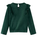 Blusa para Criança com Folhos Verde-escuro 92