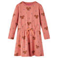 Vestido para Criança C/ Estampa de Esquilos Rosa-velho 128