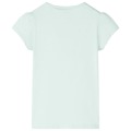 T-shirt Infantil com Estampa de Arco-íris e Palmeira Menta-claro 116