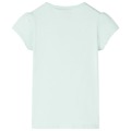 T-shirt Infantil com Estampa de Arco-íris e Palmeira Menta-claro 140