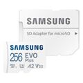 Cartão de Memória Micro Sd com Adaptador Samsung Evo Plus 256 GB