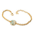 Bracelete Feminino 5489681 Metal Verde (6 cm)