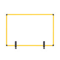Placa de Trabalho Protetor em Acrílico 3 mm e Frame Amarelo 900x600 mm COVID-19