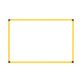 Placa de Trabalho Protetor em Acrílico 3 mm e Frame Amarelo 900x600 mm COVID-19