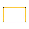 Placa de Vidro Trio 600 mm de Altura Frame Alumínio Amarelo 900x600 mm COVID-19