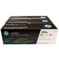 Toner Laser HP Laserjet Pro 300/400 - Pack C/ 3 Cores (305A)
