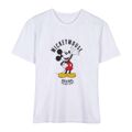 Camisola de Manga Curta Mulher Mickey Mouse Branco L