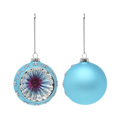Bolas de Natal Christmas Planet 1693 8 cm (2 Uds) Cristal Azul