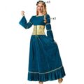 Disfarce Rainha Medieval Azul XL