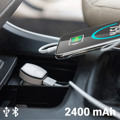 Carregador USB com Gps para o Carro 2400 Mah Branco
