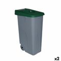 Caixote do Lixo com Rodas Denox 85 L Verde 58 X 41 X 76 cm
