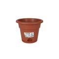 Vaso com Prato Dem Greentime Castanho 20 X 20 X 16 cm (12 Unidades)