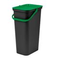 Caixote de Lixo para Reciclagem Tontarelli Moda 24 L Preto Verde (6 Unidades)