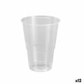Conjunto de Copos Reutilizáveis Algon Plástico Transparente 25 Peças 500 Ml (12 Unidades)