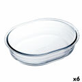 Molde para o Forno ô Cuisine Oval Transparente 25 X 20 X 6 cm (6 Unidades)
