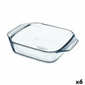 Recipiente de Cozinha Pyrex Irresistible Quadrado 29,2 X 22,7 X 6,8 cm Transparente Vidro (6 Unidades)