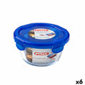 Lancheira Hermética Pyrex Cook & Go 15,5 X 15,5 X 8,5 cm Azul 700 Ml Vidro (6 Unidades)