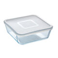 Lancheira Quadrada com Tampa Pyrex Cook & Freeze 2 L 19 X 19 cm Transparente Silicone Vidro (4 Unidades)