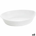 Recipiente de Cozinha Luminarc Smart Cuisine Oval 32 X 20 cm Branco Vidro (6 Unidades)