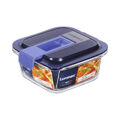 Lancheira Hermética Luminarc Easy Box Azul Vidro (380 Ml) (6 Unidades)