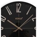 Relógio de Parede Versa Preto Dourado Plástico Quartzo 4,3 X 30 X 30 cm