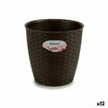 Vaso Stefanplast Plástico Chocolate 19 X 17,5 X 19 cm (12 Unidades)