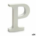 Letra P Madeira Branco (2 X 16 X 14,5 cm) (24 Unidades)