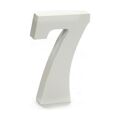 Número 7 Madeira Branco (2 X 16 X 14,5 cm) (24 Unidades)