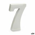 Número 7 Madeira Branco (2 X 16 X 14,5 cm) (24 Unidades)