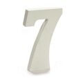 Número 7 Madeira Branco (1,8 X 21 X 17 cm) (12 Unidades)
