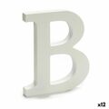 Letra B Madeira Branco (1,8 X 21 X 17 cm) (12 Unidades)