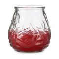 Vela Gerânio Vermelho Transparente Vidro Parafina 6 Unidades (9 X 9,5 X 9 cm)