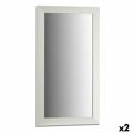 Espelho de Parede Branco Madeira Vidro 64,3 X 84,5 X 1,5 cm (2 Unidades)