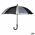 Guarda-chuva Preto Transparente Metal Tecido 96 X 96 X 84,5 cm (24 Unidades)