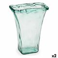 Vaso 27 X 34,5 X 14 cm Cristal Transparente (2 Unidades)