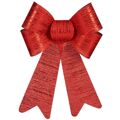 Laço Adorno Natalício Vermelho Pvc 16 X 24 X 4 cm (12 Unidades)