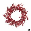 Coroa de Natal Vermelho Plástico 48 X 10 X 48 cm (6 Unidades)