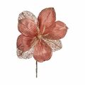 Flor Decorativa Veludo Cor de Rosa Plástico 23 X 28 X 2,5 cm (12 Unidades)