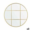 Espelho de Parede Janela Dourado Poliestireno 80 X 80 X 3 cm (3 Unidades)