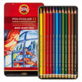 Lápis de Cores Michel Polycolor Multicolor 12 Peças
