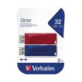 Pendrive Verbatim Slider 2 Peças Multicolor 32 GB