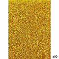 Papel Glitter Borracha Eva Dourado 50 X 70 cm (10 Unidades)