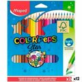 Lápis de Cores Maped Color' Peps Star Multicolor 24 Peças (12 Unidades)
